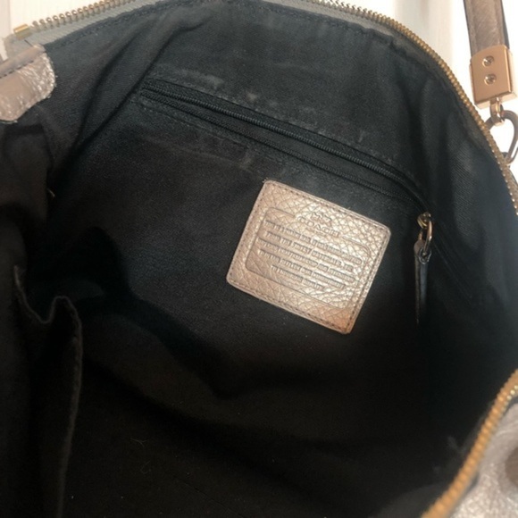 Coach Metallic Beige Leather Small Kelsey Satchel - Picture 10 of 13